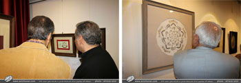 گزارش تصویری از نمایشگاه آثار خوشنویسی هنرمند با اخلاق سرکار خانم فرشته مقدسی در نگارخانه ساقی- اسفند96